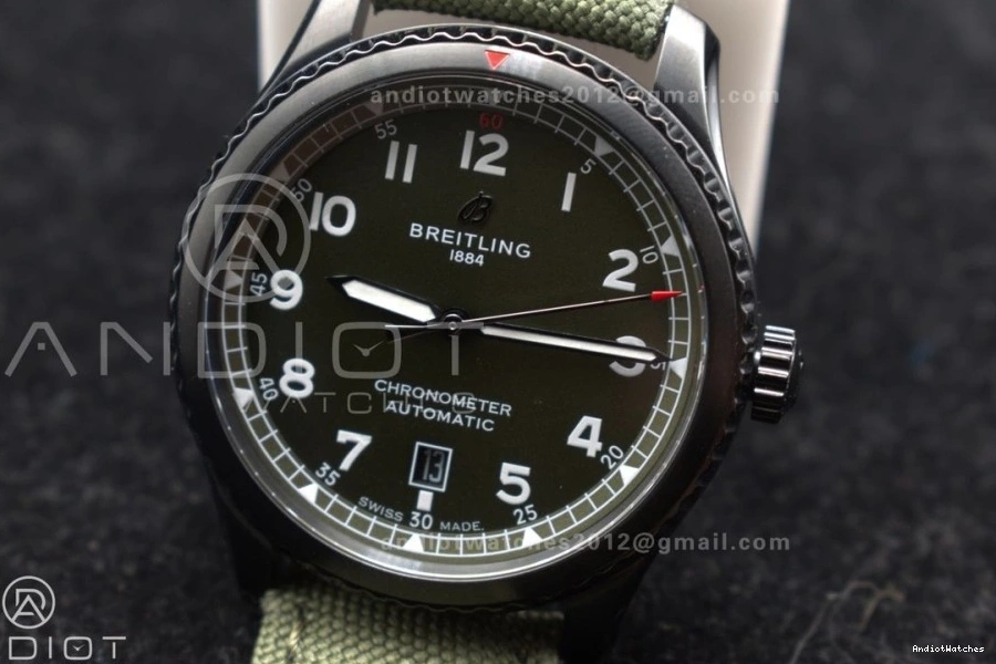 Edition Green A Nylon Best 41mm PVD Green 8 Automatic Durable TF Strap 1:1 918 on Dial Navitimer 0428